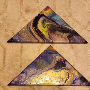 Abstract Triangle Canvas Art